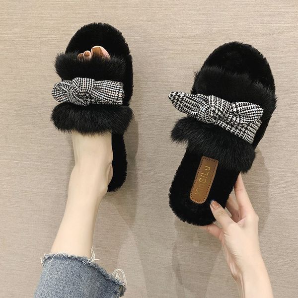 shoes for girls slippers casual butterfly-knot fur flip flops slipers women slides lady luxury plush flat 2020 autumn with fur x1020, Black
shoes for girls slippers casual butterfly-knot fur flip flops slipers women slides lady luxury plush flat 2020 autumn with fur x1020, Black