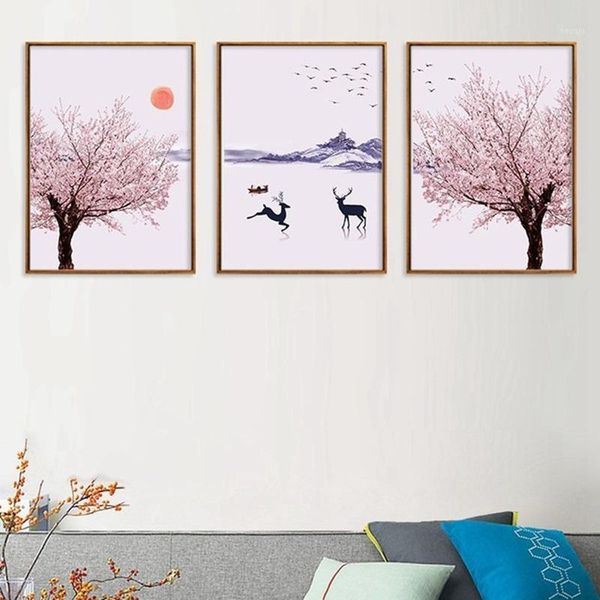 paintings vintage style japanese mountain landscape canvas pink flowers cherry blossoms posters and prints wall art picture1
paintings vintage style japanese mountain landscape canvas pink flowers cherry blossoms posters and prints wall art picture1