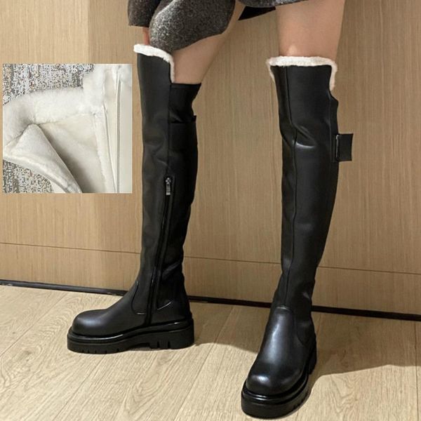 boots warm fur winter snow women genuine leather fashion platform ladies shoes women's high knee, Black
boots warm fur winter snow women genuine leather fashion platform ladies shoes women's high knee, Black