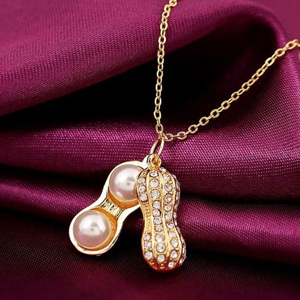 pendant necklaces creative pearl nut necklace fashion women jewelry clavicle chain inlay rhinestone luxury gift fn70, Silver
pendant necklaces creative pearl nut necklace fashion women jewelry clavicle chain inlay rhinestone luxury gift fn70, Silver