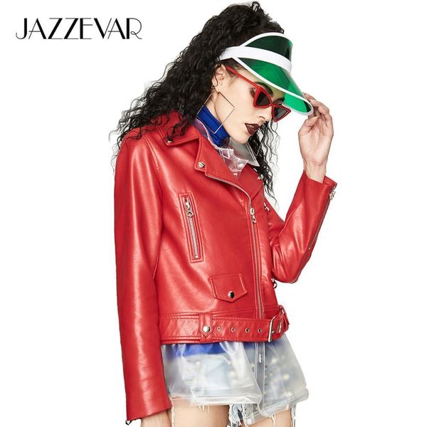jazzevar autumn new fashion street women's washed pu leather jacket short zipper ladies basic jackets good quality ya7026 201030, Black
jazzevar autumn new fashion street women's washed pu leather jacket short zipper ladies basic jackets good quality ya7026 201030, Black