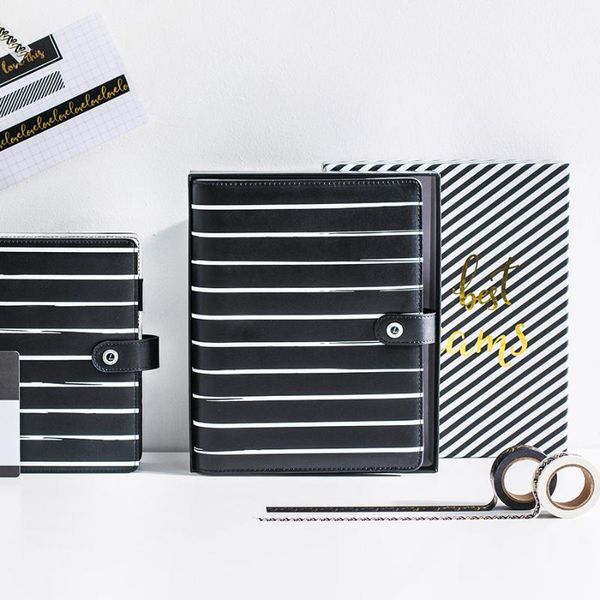notepads 2021 lovedoki dokibook 6 ring binder notebook weekly planner a6 black stripe business journal diary stationery, Purple;pink
notepads 2021 lovedoki dokibook 6 ring binder notebook weekly planner a6 black stripe business journal diary stationery, Purple;pink