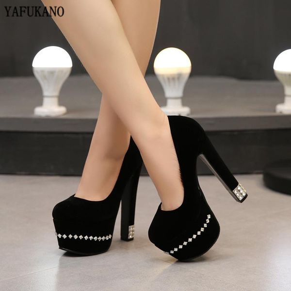 dress shoes rhinestone 16cm super high heels square heel lady pumps nightclub model catwalk fashion round toe party, Black
dress shoes rhinestone 16cm super high heels square heel lady pumps nightclub model catwalk fashion round toe party, Black
