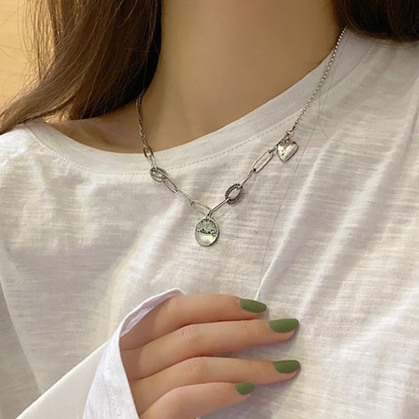 chains vogallery letter smile necklace for women fashion silver color coin pendants heart punk style jewelry neck accessories
chains vogallery letter smile necklace for women fashion silver color coin pendants heart punk style jewelry neck accessories