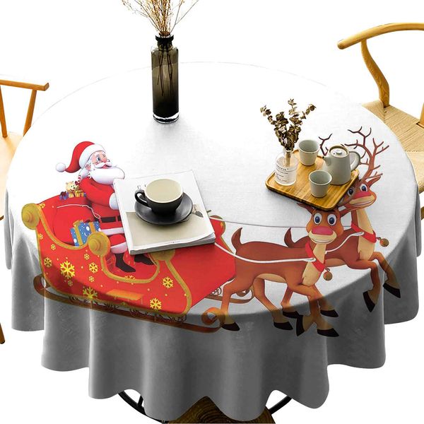 wrinkle anti-fading round tablecloths funny cute cartoon style reindeer santa claus with a big smile and surprise boxes
wrinkle anti-fading round tablecloths funny cute cartoon style reindeer santa claus with a big smile and surprise boxes