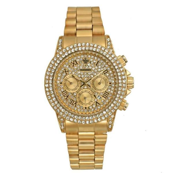 men's langsig new star watch studded luxury quartz steel band labor watch men's watch, Silver
men's langsig new star watch studded luxury quartz steel band labor watch men's watch, Silver