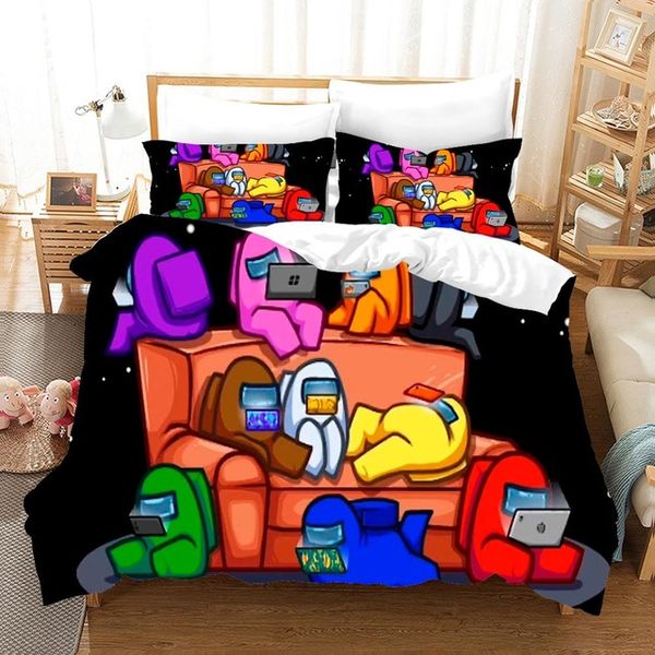 game among us 2/3pcs bedding set suit kid quilt cover cartoon game 3d printed bed child spead bedroom bed duvet cover bedclothes
game among us 2/3pcs bedding set suit kid quilt cover cartoon game 3d printed bed child spead bedroom bed duvet cover bedclothes