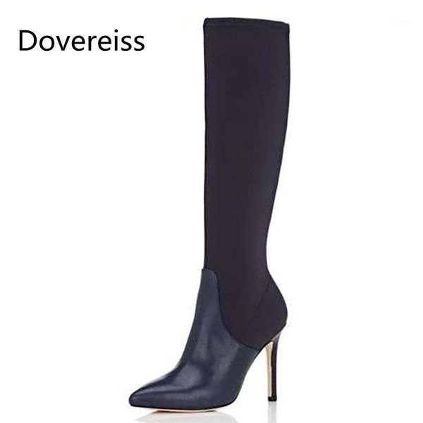 dovereiss fashion women's shoes winter concise new blue zipper stilettos heels clear heels boots knee high boots 35-451, Black
dovereiss fashion women's shoes winter concise new blue zipper stilettos heels clear heels boots knee high boots 35-451, Black