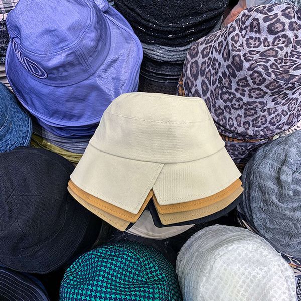 personality cotton side split design pure color stitching fisherman's women's spring summer chic simple sunshade hat, Blue;gray
personality cotton side split design pure color stitching fisherman's women's spring summer chic simple sunshade hat, Blue;gray