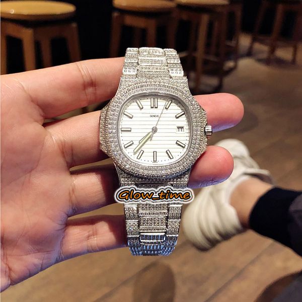 version 5719/1g-001 date dial japan miyota automatic sapphire mens watch iced out full silver diamond inlay case designer iced watches, Slivery;brown
version 5719/1g-001 date dial japan miyota automatic sapphire mens watch iced out full silver diamond inlay case designer iced watches, Slivery;brown