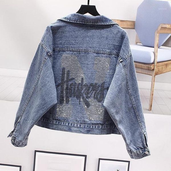 denim jacket women short style loose coat women spring and autumn new korean-style lettered rhinestone long-sleeved jacket1, Black;brown
denim jacket women short style loose coat women spring and autumn new korean-style lettered rhinestone long-sleeved jacket1, Black;brown