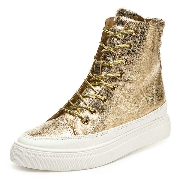 casual shoes women's shoes with wedges and high heels women's casual punk wedge shoes; gold, silver, black. xdx-017