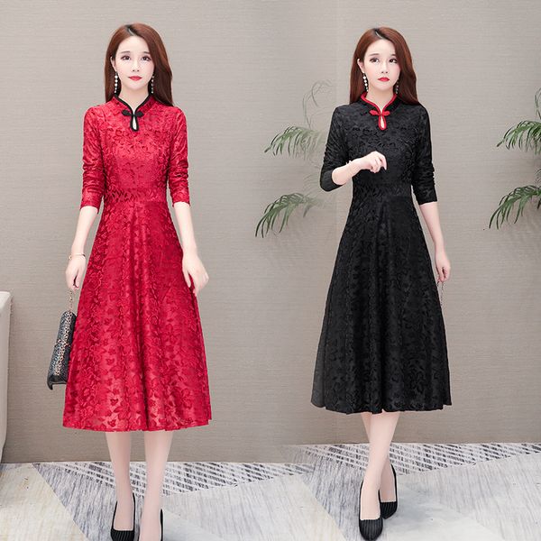 plus size fat bride in the midi lace women wear of vintage cheongsam a-party line dressed f4t1, Black;gray
plus size fat bride in the midi lace women wear of vintage cheongsam a-party line dressed f4t1, Black;gray
