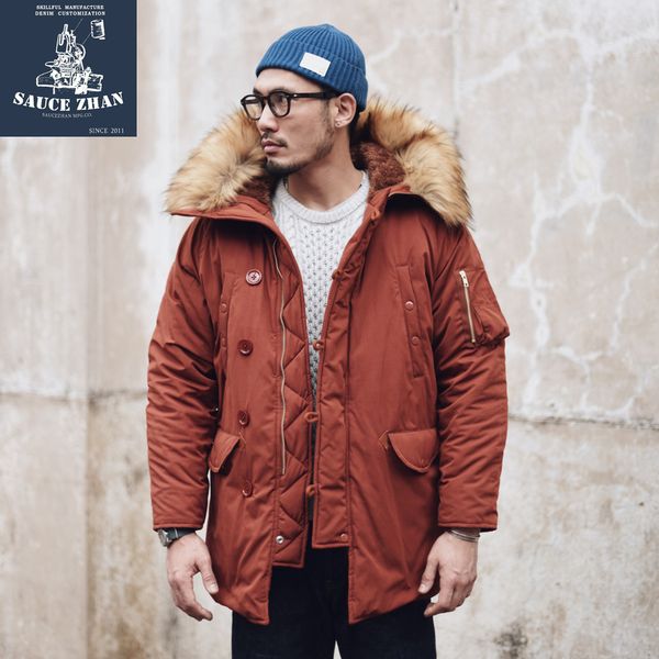 saucezhan n3b jacket winter men n-3b usa flying parka bomber long hooded fur collar cotton thick coat q1217, Black
saucezhan n3b jacket winter men n-3b usa flying parka bomber long hooded fur collar cotton thick coat q1217, Black