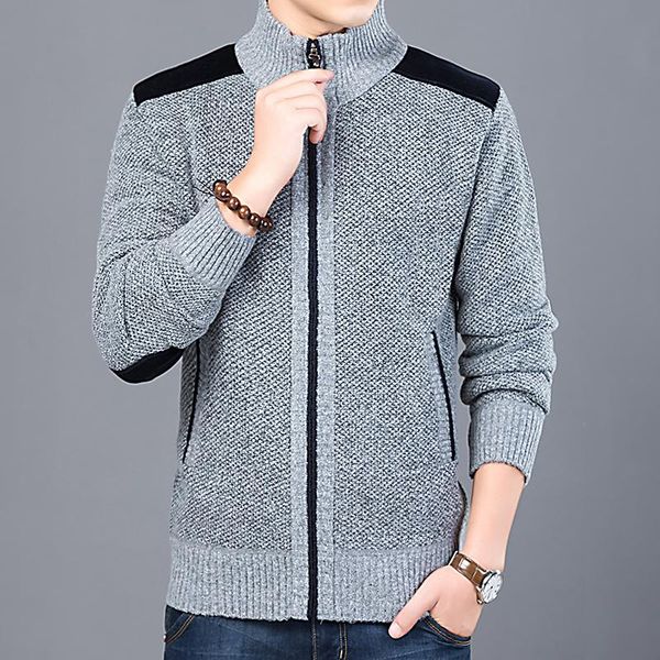 men's jackets fashion sweater mens cardigan zip slim fit stand collar knitwear warm autumn winter casual male clothing black grey 3xl, Black;brown 
men's jackets fashion sweater mens cardigan zip slim fit stand collar knitwear warm autumn winter casual male clothing black grey 3xl, Black;brown