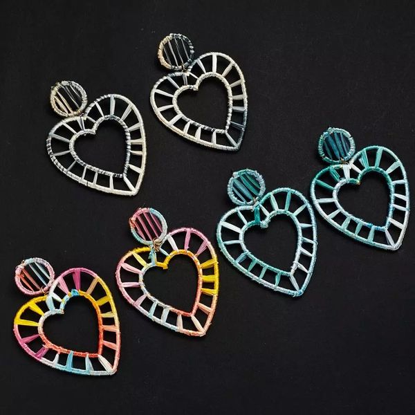 fashion jewelry rainbow colorful raffia earring big hollow heart straw statement earrings for women bohemian jewelry bijoux, Silver
fashion jewelry rainbow colorful raffia earring big hollow heart straw statement earrings for women bohemian jewelry bijoux, Silver