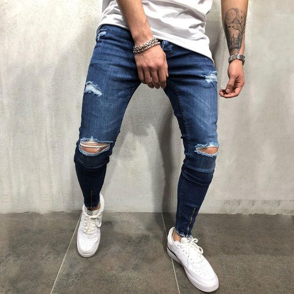 2019 men blue knee ripped skinny jeans streetwear distressed destroyed slim elastic cowboy hip-hop hole joggers denim pants1
2019 men blue knee ripped skinny jeans streetwear distressed destroyed slim elastic cowboy hip-hop hole joggers denim pants1