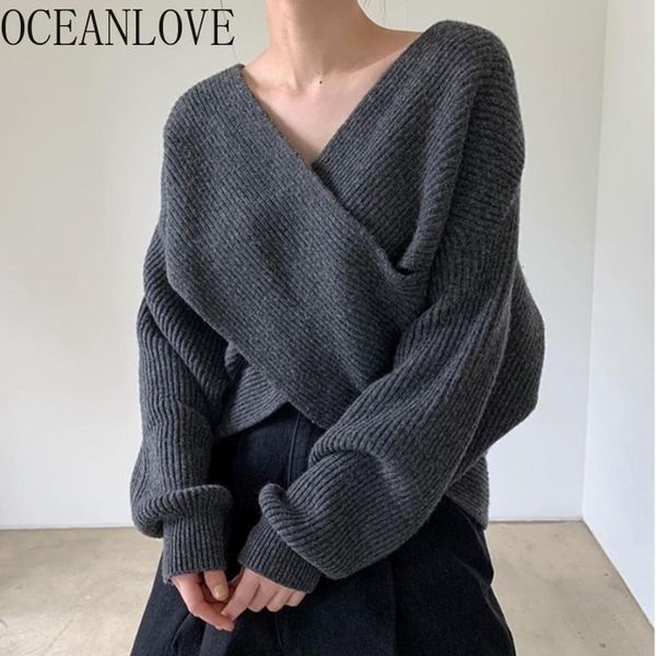 oceanlove 2020 korean vintage women sweaters solid criss-cross fashion loose mujer sueteres autumn winter pullovers new 18313 lj201114, White;black
oceanlove 2020 korean vintage women sweaters solid criss-cross fashion loose mujer sueteres autumn winter pullovers new 18313 lj201114, White;black