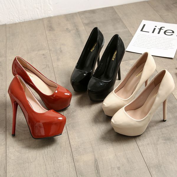 new woman bombs leather pumps from the shallow plutonium slide toe around her feet high heels 14 at a wedding party, Black
new woman bombs leather pumps from the shallow plutonium slide toe around her feet high heels 14 at a wedding party, Black