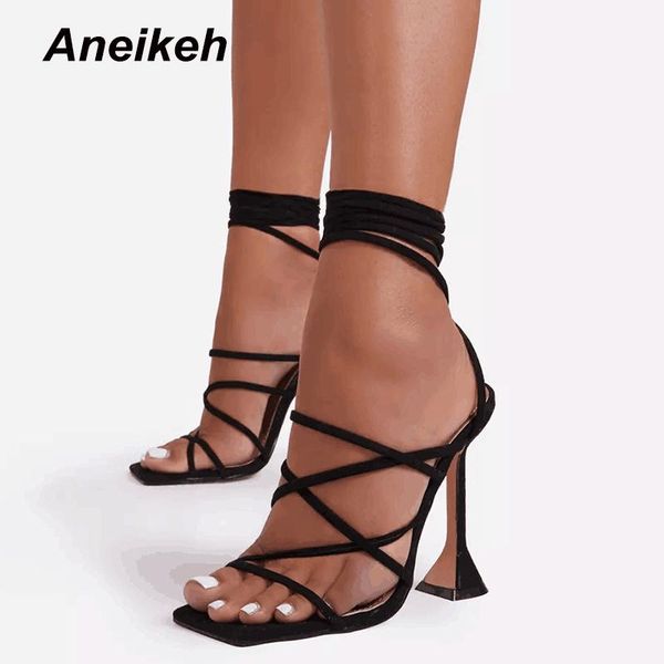 sandals aneikeh 2021 summer women shoes narrow band head peep toe fashion cross-tied zapatos de mujer high heels femmes pu sandales, Black
sandals aneikeh 2021 summer women shoes narrow band head peep toe fashion cross-tied zapatos de mujer high heels femmes pu sandales, Black