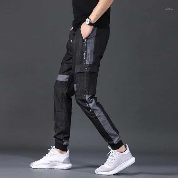 2020 summer thin harem pants patchwork jeans men fashion black joggers slim fit elastic waist jean1, Blue
2020 summer thin harem pants patchwork jeans men fashion black joggers slim fit elastic waist jean1, Blue