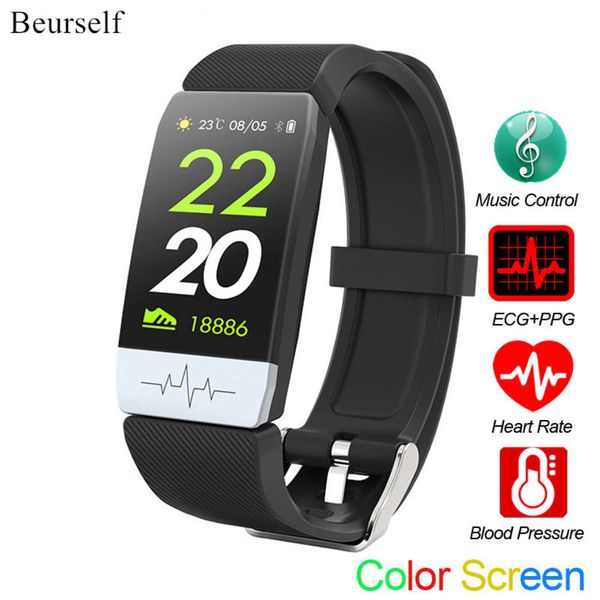beurself smart q1s activity heart rate monitor watch fitns tracker android ios exercise bracelet and bluetooth