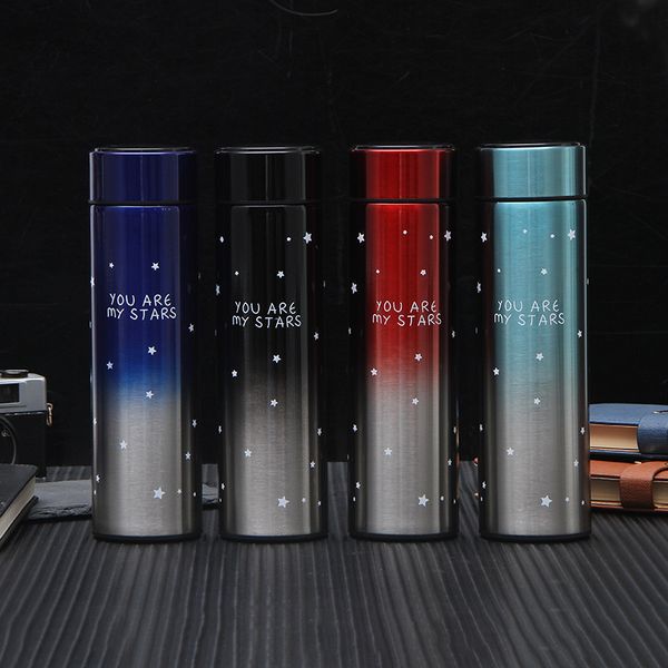 gradients temperature control vacuum cup stars pattern winter stainless steel smart thermos cups 500ml gift bottles customized vtky2224
gradients temperature control vacuum cup stars pattern winter stainless steel smart thermos cups 500ml gift bottles customized vtky2224
