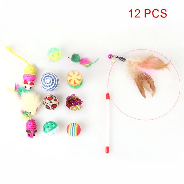 12 pcs/set cat kitten toys assortments feather teaser mice colorful balls and bells for cat puppy supplies jk2012xb
12 pcs/set cat kitten toys assortments feather teaser mice colorful balls and bells for cat puppy supplies jk2012xb