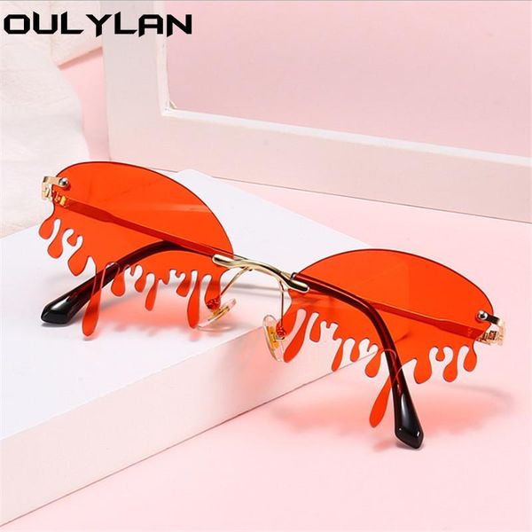 sunglasses oulylan women vintage 2021 designer frameless sun glasses ladies retro funny tears eyewear shades uv400, White;black
sunglasses oulylan women vintage 2021 designer frameless sun glasses ladies retro funny tears eyewear shades uv400, White;black