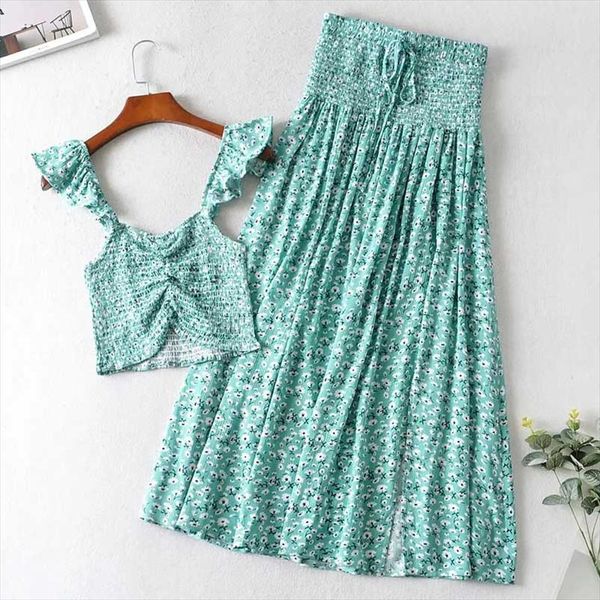 2 piece set dress for women ruffle straps long dress slit side summer elastic wiast cotton cute, Black;gray
2 piece set dress for women ruffle straps long dress slit side summer elastic wiast cotton cute, Black;gray