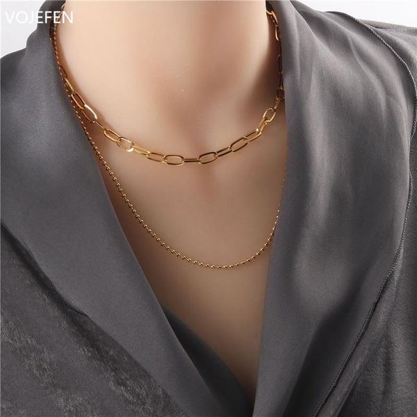 chains vojefen 18k pure gold link layered necklace layering paperclip chain choker for women girls fine jewelry, Silver
chains vojefen 18k pure gold link layered necklace layering paperclip chain choker for women girls fine jewelry, Silver
