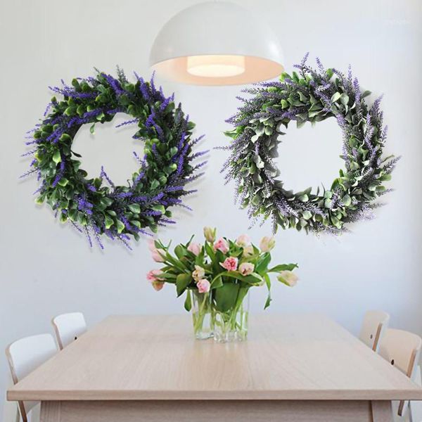 decorative flowers & wreaths 42cm artificial wreath door lavender spring round for the front wedding christmas home decor1
decorative flowers & wreaths 42cm artificial wreath door lavender spring round for the front wedding christmas home decor1