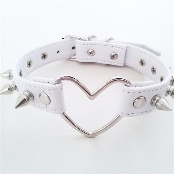 chains cute kawaii handmade harajuku heart choker, big leather necklace, punk rock goth studded spikes collar jewelry, Silver
chains cute kawaii handmade harajuku heart choker, big leather necklace, punk rock goth studded spikes collar jewelry, Silver