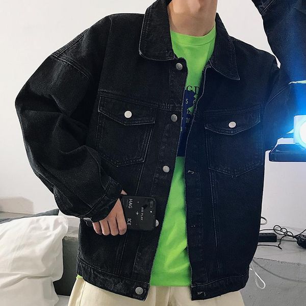 2020 autumn new korean couple men's solid color lapel british wind three-dimensional pocket sports casual denim jacket, Black;brown
2020 autumn new korean couple men's solid color lapel british wind three-dimensional pocket sports casual denim jacket, Black;brown