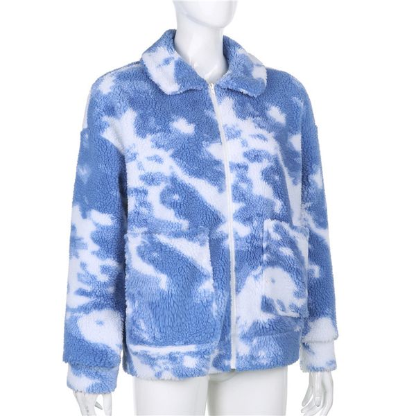 blue tie dye print jacket of large female size vintage y2k lambskin pockets teddy skin fake thick zipper winter jackets phxb, Black;brown
blue tie dye print jacket of large female size vintage y2k lambskin pockets teddy skin fake thick zipper winter jackets phxb, Black;brown