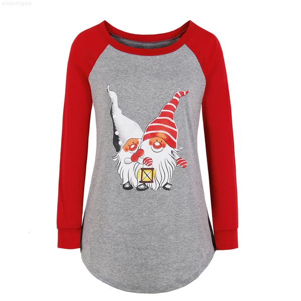 2020 printed long sleeve casual versatile t-shirt for women 315, Black;brown