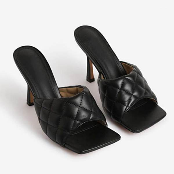 2020 new design square toe thin high heel slippers women sandals fashion slip on slides summer beach shoes mules size 35-421, Black
2020 new design square toe thin high heel slippers women sandals fashion slip on slides summer beach shoes mules size 35-421, Black