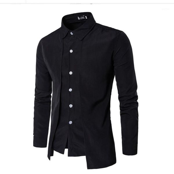 men's new shirt fake two-piece personality double placket casual fashion long-sleeved shirt solid color cotton european size 2xl1, White;black
men's new shirt fake two-piece personality double placket casual fashion long-sleeved shirt solid color cotton european size 2xl1, White;black