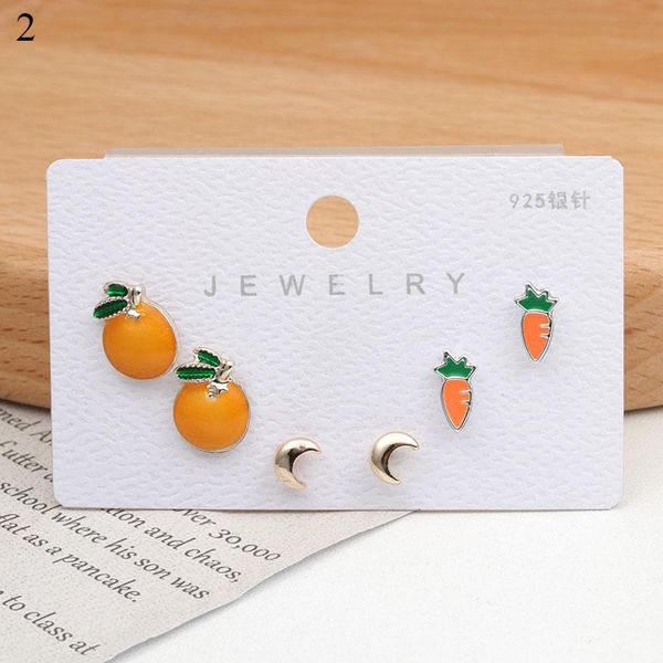 stud 3pairs/set cute fruits ear studs rhinestone sweet earrings sets drip oil simple women fashion jewelry, Golden;silver
stud 3pairs/set cute fruits ear studs rhinestone sweet earrings sets drip oil simple women fashion jewelry, Golden;silver