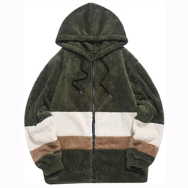 autumn and winter new men's sweater, long-sleeved plush parallel bars, contrast color zipper hoodie, White;black
autumn and winter new men's sweater, long-sleeved plush parallel bars, contrast color zipper hoodie, White;black