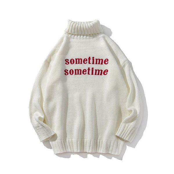 men's sweaters turtleneck winter sweater men pullover japanese fashion round neck long sleeve casual letters harajuku couple clothes, White;black
men's sweaters turtleneck winter sweater men pullover japanese fashion round neck long sleeve casual letters harajuku couple clothes, White;black