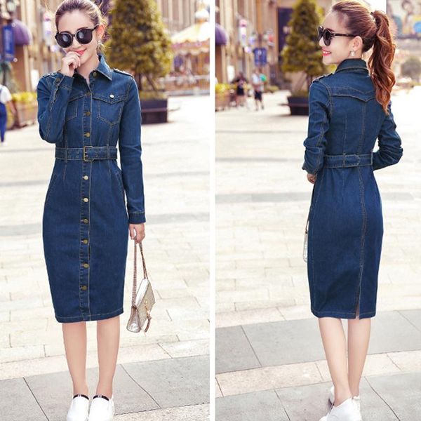 women denim bodycon dress autumn cowboy style casual dresses new fashion knee-length dress vestidos, Black;gray
women denim bodycon dress autumn cowboy style casual dresses new fashion knee-length dress vestidos, Black;gray