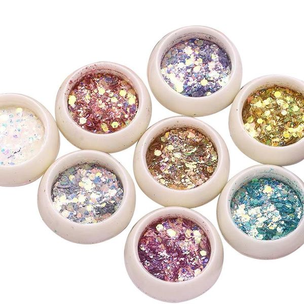 1 box mixed nail sequins shiny nail glitter confetti glitter aurora nails accessories symphony decoration art tools, Silver;gold
1 box mixed nail sequins shiny nail glitter confetti glitter aurora nails accessories symphony decoration art tools, Silver;gold