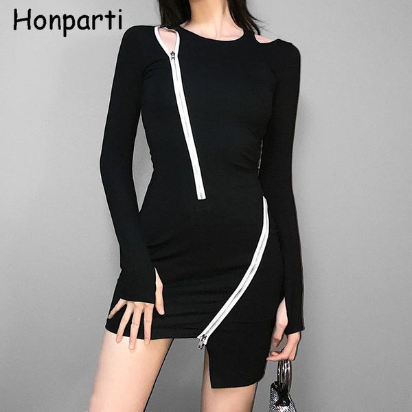 gothic black long sleeve zipper bodycon dresses women street style high waist o-neck bandage party mini dress female clothing, Black;gray
gothic black long sleeve zipper bodycon dresses women street style high waist o-neck bandage party mini dress female clothing, Black;gray