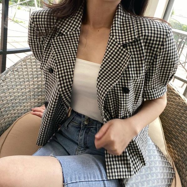 women's suits & blazers women vintage plaid suit blazer jacket loose elegant summer 2021 double breasted lapel short sleeve coat1, White;black
women's suits & blazers women vintage plaid suit blazer jacket loose elegant summer 2021 double breasted lapel short sleeve coat1, White;black