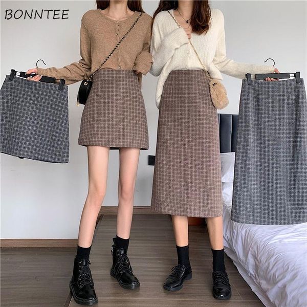 skirts women high-waist plaid a-line vintage body-con skirt elegant simple all-match fashion korean girls autumn new falda mujer, Black
skirts women high-waist plaid a-line vintage body-con skirt elegant simple all-match fashion korean girls autumn new falda mujer, Black