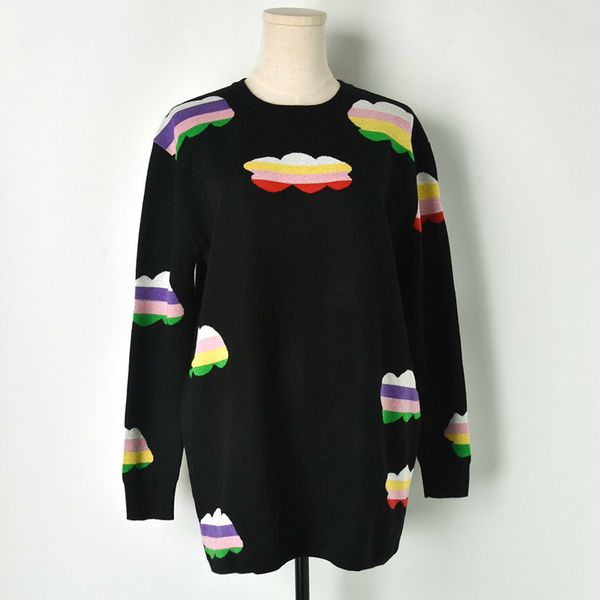 long bluffs mode of beautiful women in designs cloud drop female casual pullover jumper party from outerwear high end 3071, White;black
long bluffs mode of beautiful women in designs cloud drop female casual pullover jumper party from outerwear high end 3071, White;black