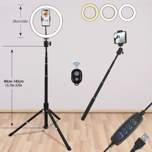 26cm/10" selfie ring light with lightweight tripod stand & phone holder for live stream,makeup,pgraphy p video shooting
26cm/10" selfie ring light with lightweight tripod stand & phone holder for live stream,makeup,pgraphy p video shooting