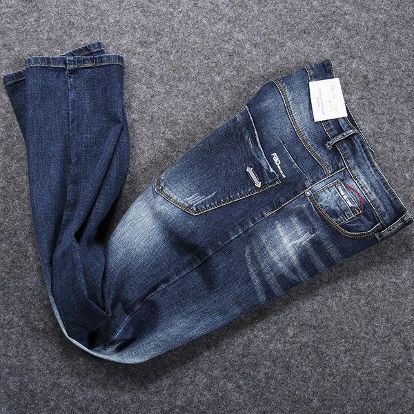 2020 new men's black jeans business fashion classic style elastic slim trousers jeans male, Blue
2020 new men's black jeans business fashion classic style elastic slim trousers jeans male, Blue