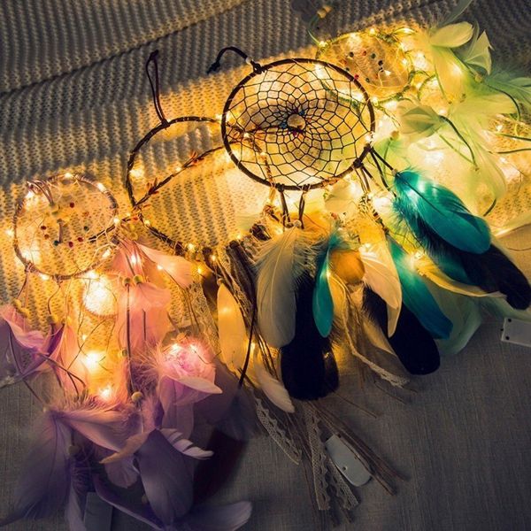 creative indian led handmade string fancy lights dream catcher holiday home party decor gift feather wind chimes
creative indian led handmade string fancy lights dream catcher holiday home party decor gift feather wind chimes